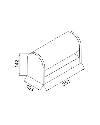 GANT * APLIQUE IP65 12W 3000K CORTEN